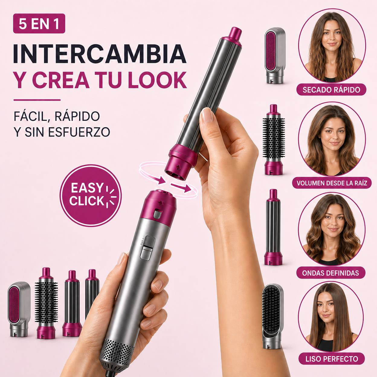 Cepillo GlamAir Studio 5X - Resultados de salón sin salir de casa