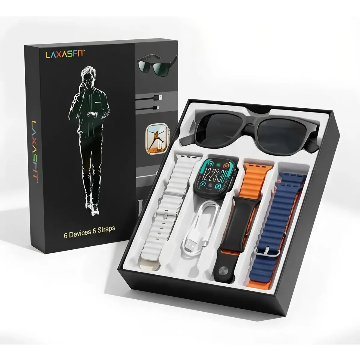 Smart Combo LAXAS Fit™ - Smartwatch Ultra + Smart Sunglasses + 6 Correas Intercambiables